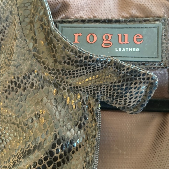 Rogue snake print leather jacket - Picture 5 of 7